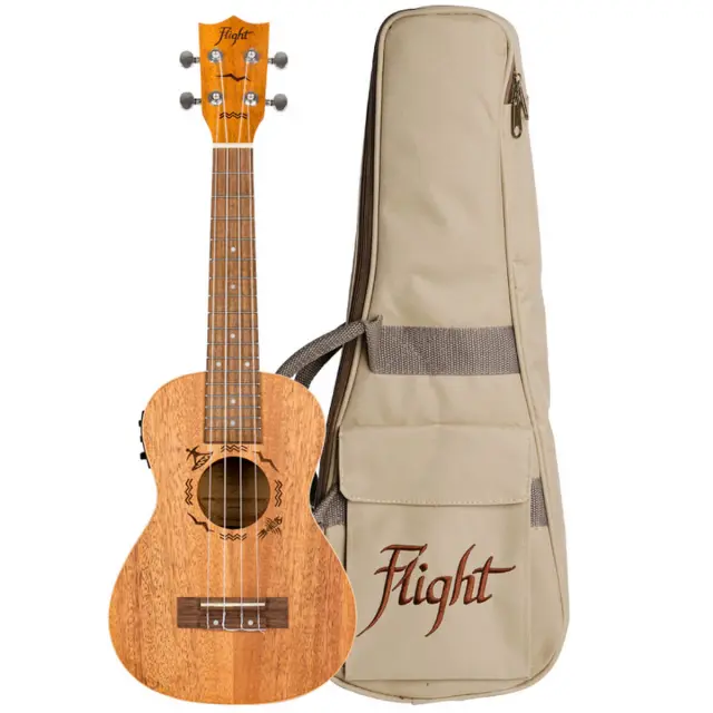 Flight DUC323 EQ Ηλεκτροακουστικό Mahogany Concert Γιουκαλίλι Natural