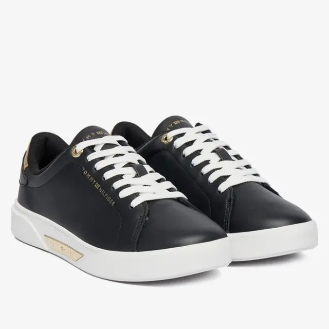 Γυναικεία Δερμάτινα Sneakers Tommy Hilfiger FW0FW09019-BDS Μαύρα Μαύρο - 39 2