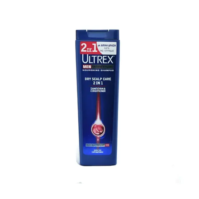 Ultrex Men Dry Scalp 2-σε-1 Αντιπιτυριδικό Σαμπουάν & Conditioner Κατά Της Ξηροδερμίας360ml