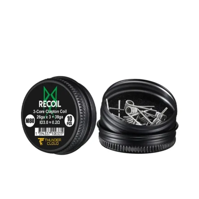 3-Core Clapton Premade Coils Ni80 0.2Ω (10τμχ) – Thunder Cloud x Grimm Green 2
