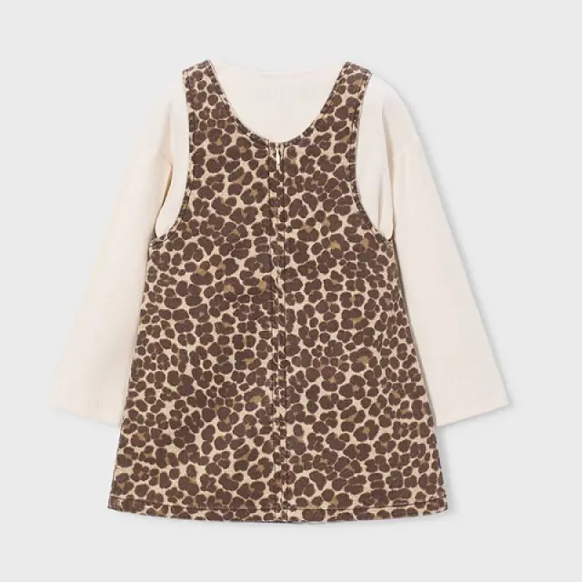 Mini 2 έως 10 ετών Φόρεμα σαλοπέτα κάστανο 3