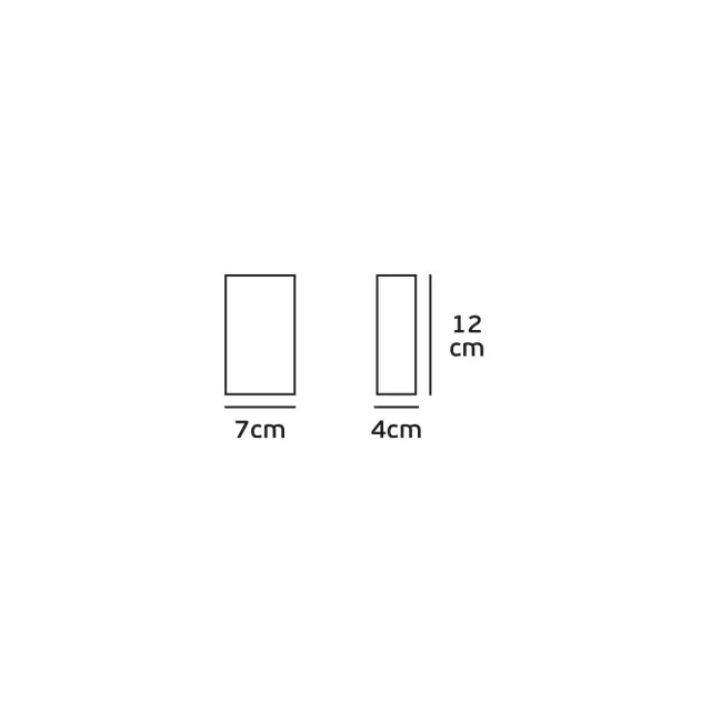 Wino Φωτιστικό Led τοίχου Up/down 6W 3000K 2x2° IP54 4x12x7cm λευκό Άσπρο 2
