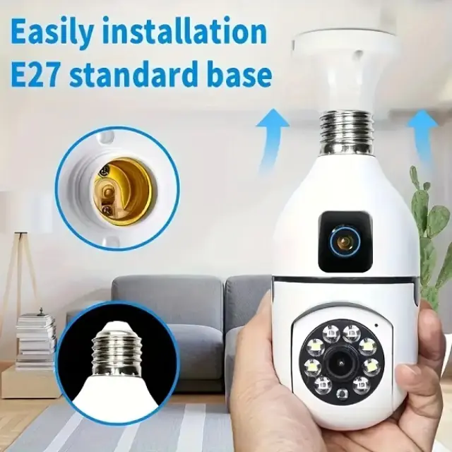 Κάμερα ασφαλείας IP - Dual - Lamp E27 - 080021 3