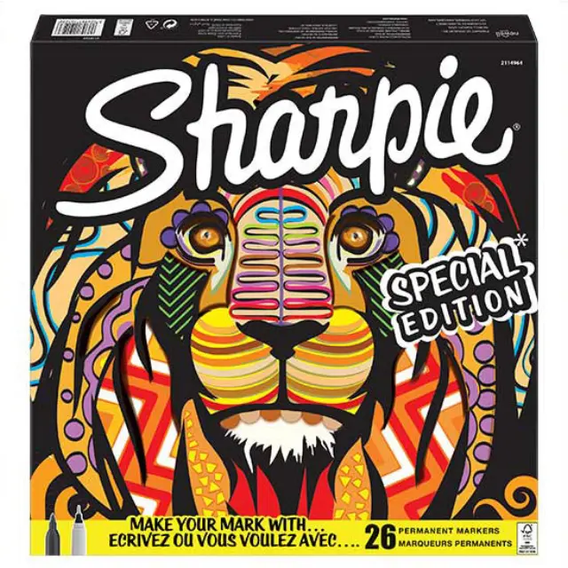 Σετ 26 Μαρκαδόροι Sharpie 20 Τεμ Fine + 6 Τεμ Ultrafine, Lion Edition