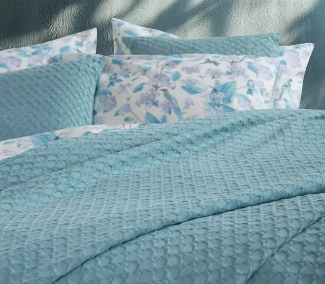 Nef-Nef Homeware Κουβέρτα Πικέ Υπέρδιπλη Elmer Blue 230x240 Aqua 2