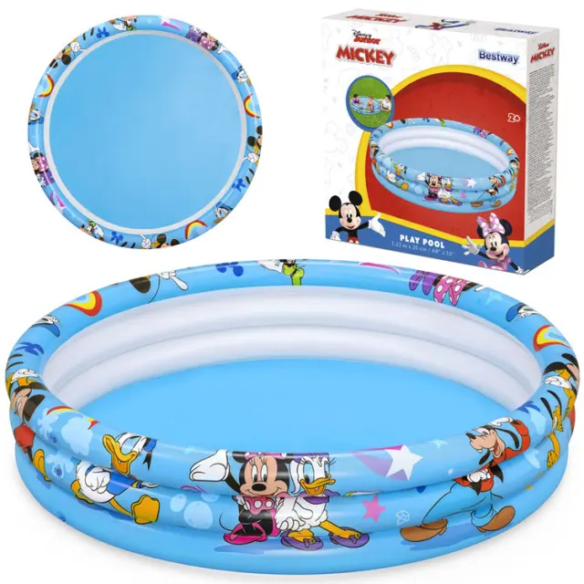 Πισίνα Globo Bestway Mickey Mouse Παιδική Πισίνα Φουσκωτή 122x122x25εκ. 3