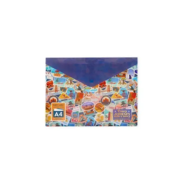 Φάκελος Κουμπί Α4 Fold & Order Travel Stickers Pfb0003 Legami