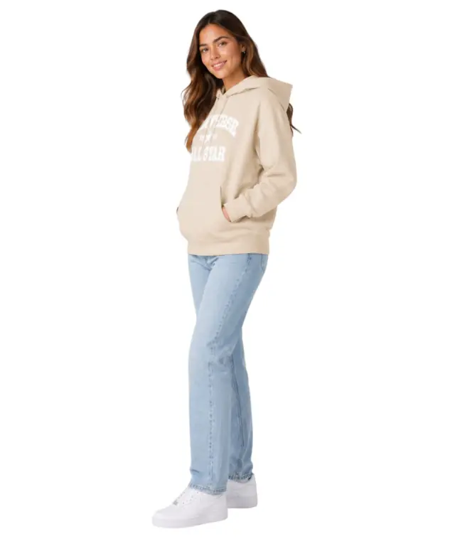 Converse - Γυναικεία Μπλούζα Φούτερ Standard Fit CVW6H113-127 Εκρού 3