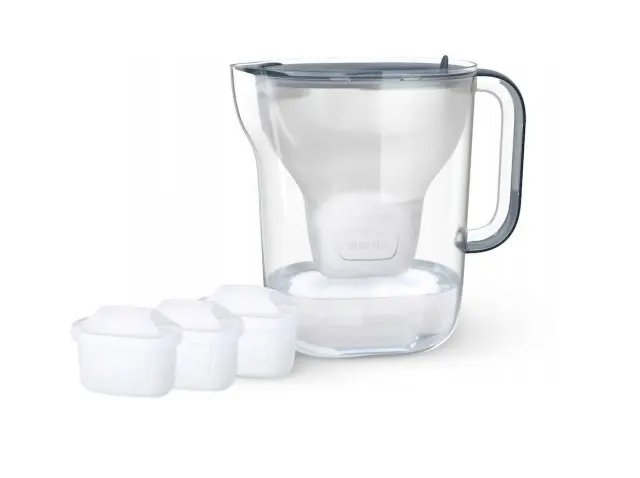 BRITA Style ESSENTIAL XL Water Filter Jug (Dark Blue) + 3 x MX Pro Pure Performance Filters