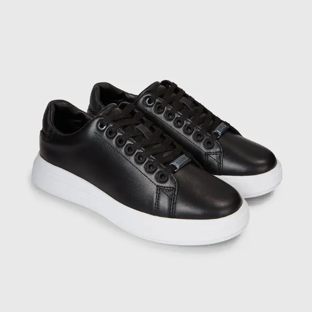 Calvin Klein - Γυναικεία Sneakers Raised Cupsole Lace Up HW0HW01668-BEH Μαύρο - 39 3