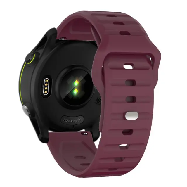 Λουράκι Wave Pattern για Smartwatch 20mm-Wine Red OEM 2