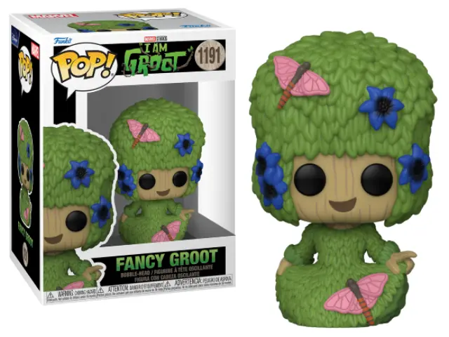 Funko Pop! Marvel: I Am Groot - Fancy Groot #1191 Bobble-Head Vinyl Figure