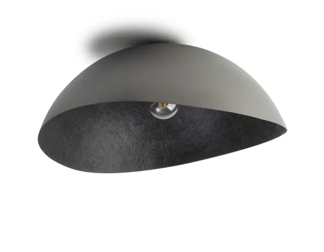Solaris pl Medium καμπάνα ασύμμετρη φωτιστικό οροφής Μαύρο/Ασημί
