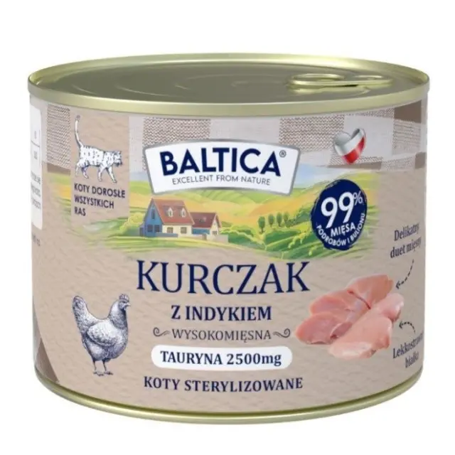 BALTICA Smaki regionów Chicken with turkey - wet cat food - 185g
