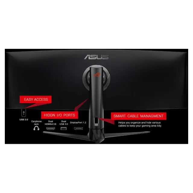 ASUS Monitor ROG STRIX XG49VQ 49'' 3840x1080 144Hz, HDMI, DisplayPort, FreeSync 2 HDR, Height Adjustable, 3YearsW 2