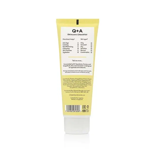 Q+A Grapefruit Cleansing Balm Βάλσαμο Καθαρισμού Προσώπου 125ml 2