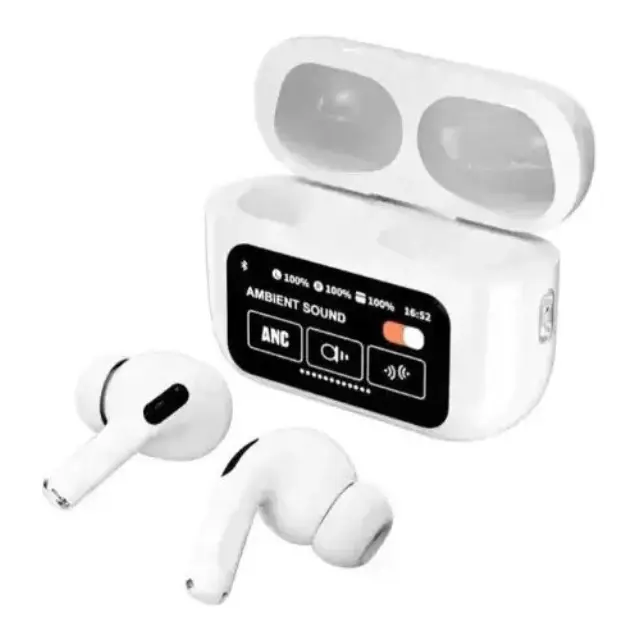 A9 Pro In-ear Bluetooth Handsfree Ακουστικά με Αντοχή στον Ιδρώτα και Θήκη Φόρτισης Λευκά 2