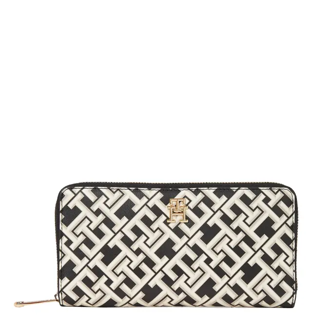 Πορτοφόλι TOMMY HILFIGER 15743 Iconic Monogram Print Μαύρο