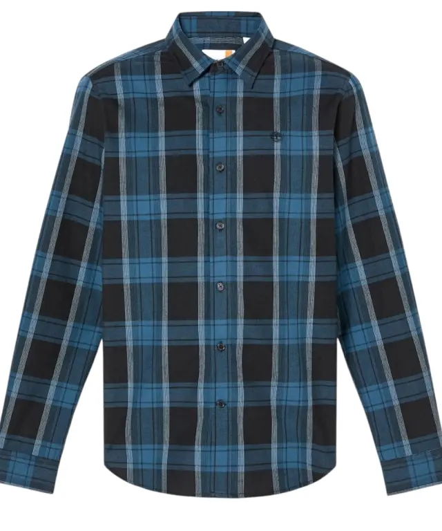 Timberland - Ανδρικό Πουκάμισο Herringbone Flannel Check Shirt TB0A42Y1-B23 Μπλε - S 3