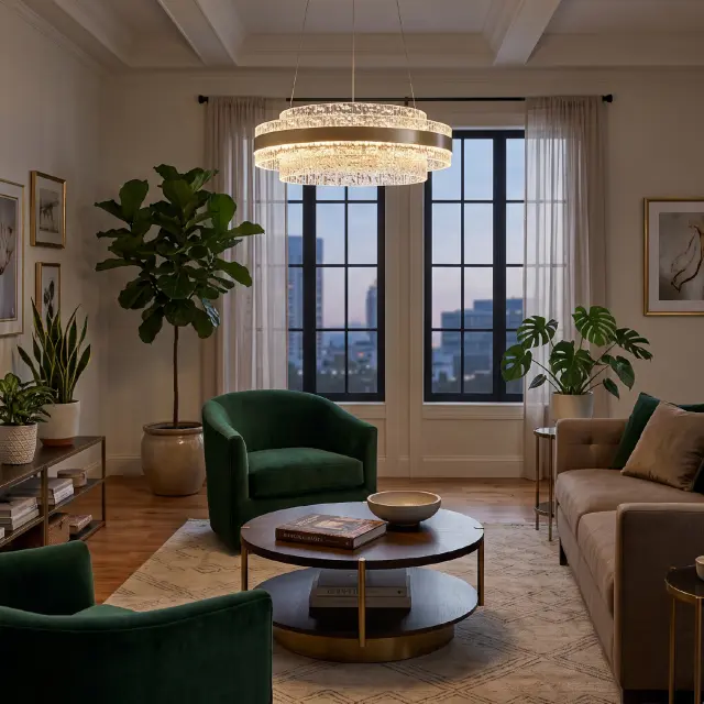ΚΡΕΜΑΣΤΟ ΦΩΤΙΣΤΙΚΟ ACA HM251444 ΧΡΥΣΟ LED 36W 2700K-3000K-4000K IP20 D40XH120CM / HM251444 2