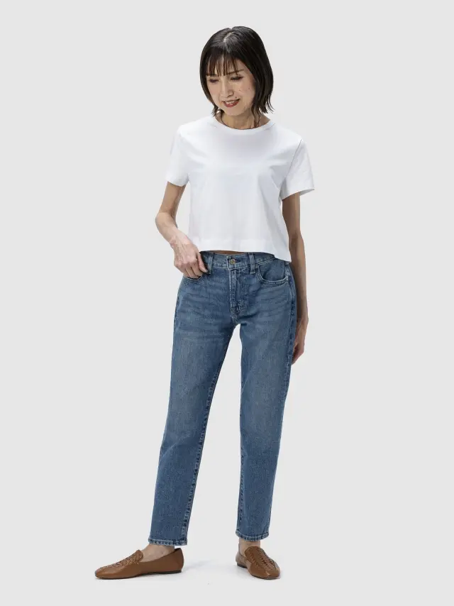 Mid Rise Girlfriend Τζιν Παντελόνι MEDIUM WASH - 25REG