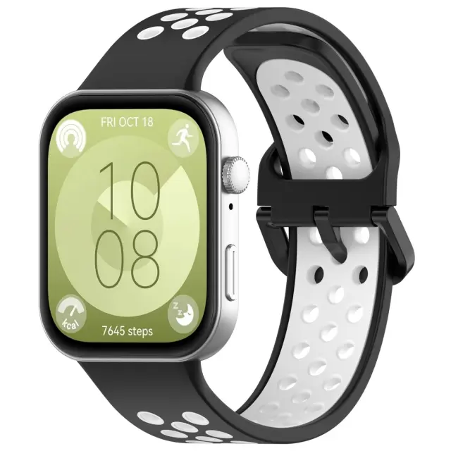 Breathable Λουράκι για Huawei Watch Fit 3/4/4 Pro/5/5 Pro-Black/White OEM