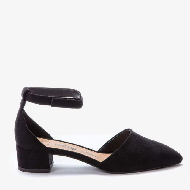Suede Μπαλαρίνες Μυτερές Betsy 917006/04-02 Μαύρο - 38