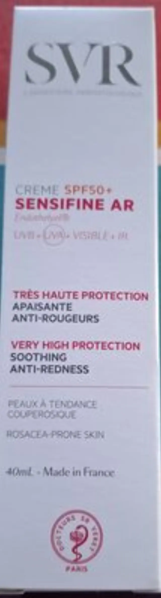 SVR Sensifine AR Crème SPF50+ Αντηλιακή Κρέμα κατά της Ερυθρότητας για Επιδερμίδα με Τάση Ροδόχρου Νόσου 40ml