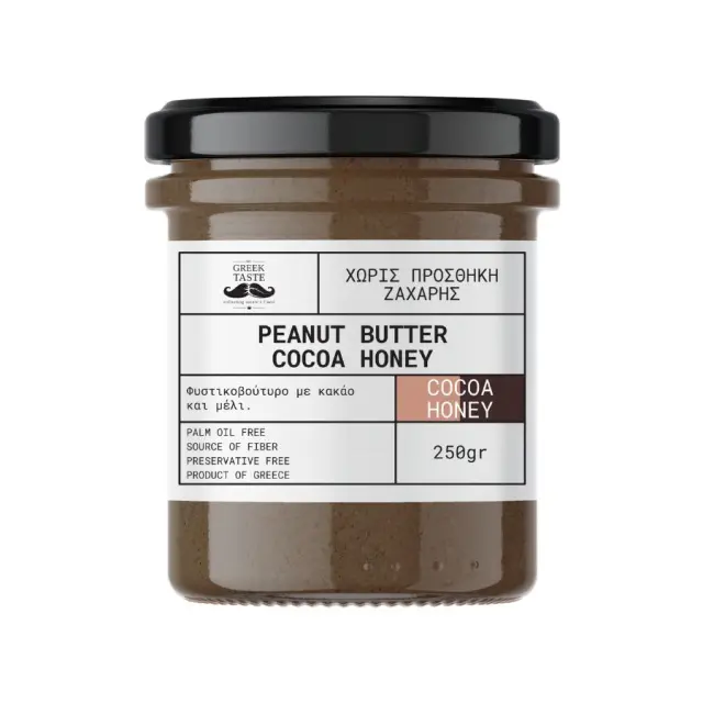 Φυστικοβούτυρο με Κακάο & Μέλι - myGreekTaste - 250gr 5214002412784