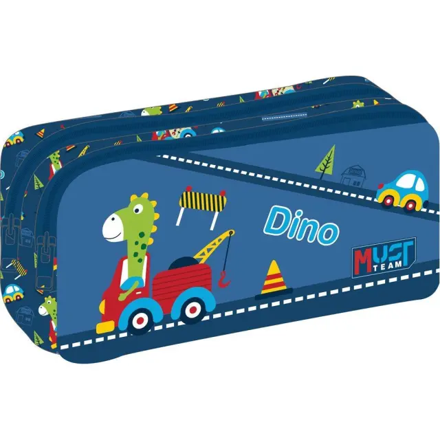 Must Σχολική Κασετίνα Βαρελάκι Little Dino 2 Θήκες 000586230