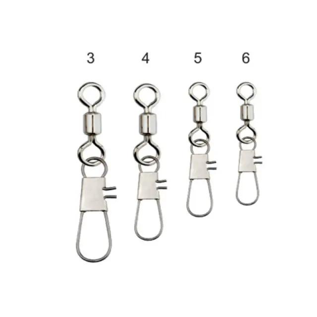 Στριφταροπαραμάνα Ασφαλείας DTD Brass Rolling Swivel w Interlock Snap #4 2