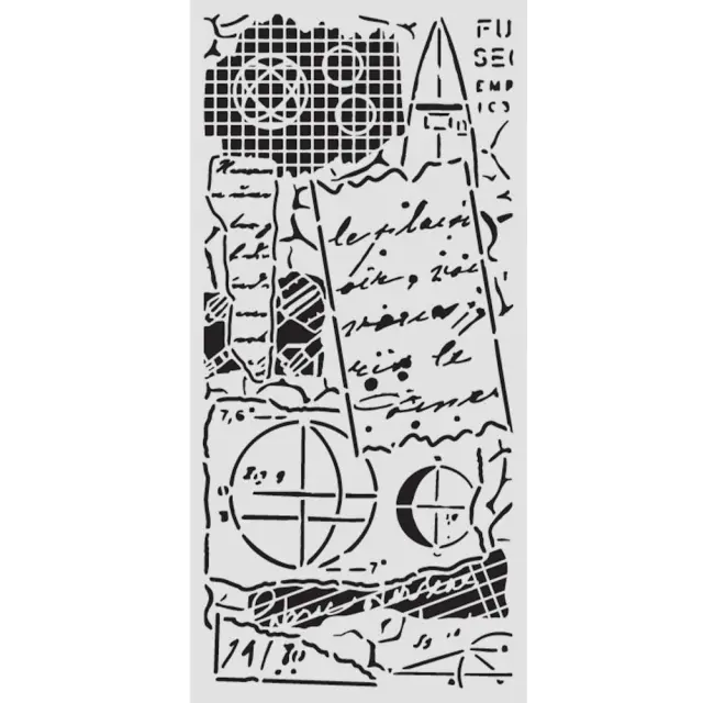 Thick Stencil Stamperia 12x25cm, A new Beginning, Σημειώσεις