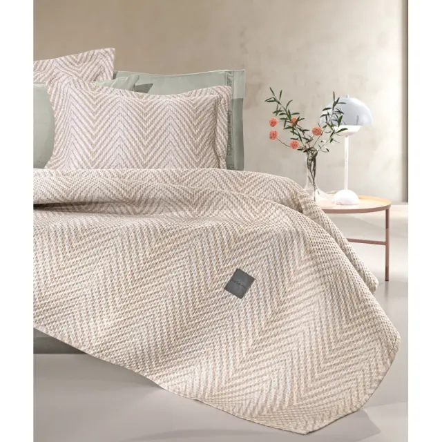 Σετ Κουβερλί Ημίδιπλο 2 Τεμαχίων Guy Laroche Vera Natural 180x240 2