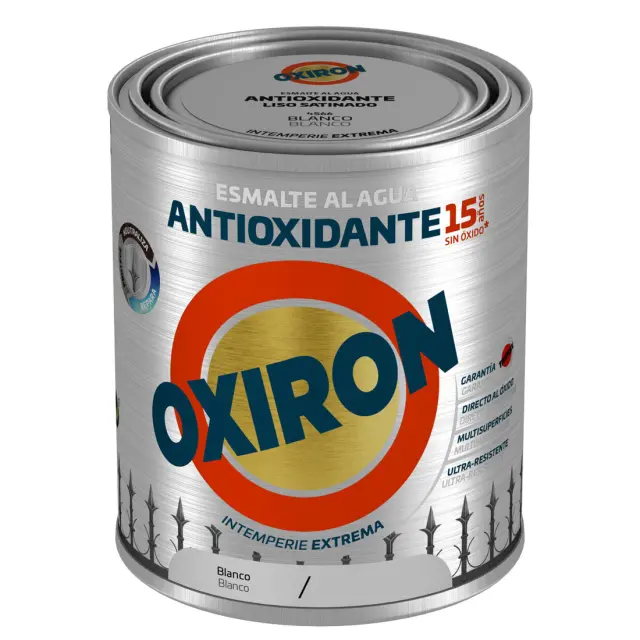 Χρώμα Αντισκωριακό Νερού TITAN OXIRON LISO BRILLANTE AGUA BLANCO 750ml