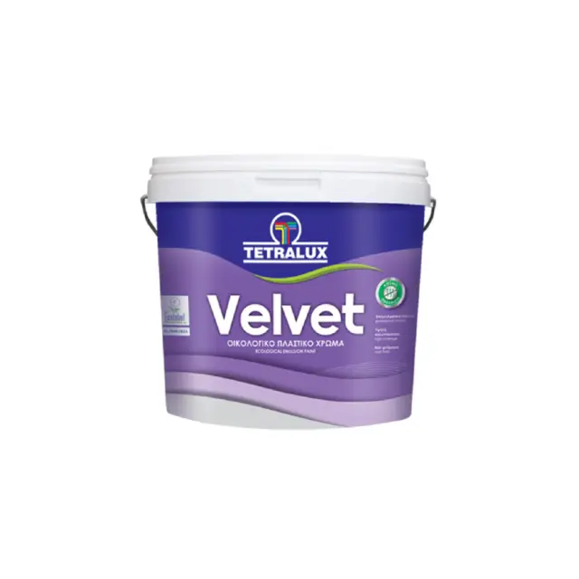 Tetralux Velvet Πλαστικό Οικολογικό Χρώμα Λευκό Ματ 9 lt