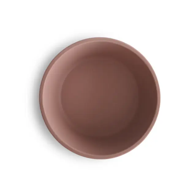 Mushie Silicone Suction Bowl Μπωλ Φαγητού Σιλικόνης - Cloudy Mauve 2