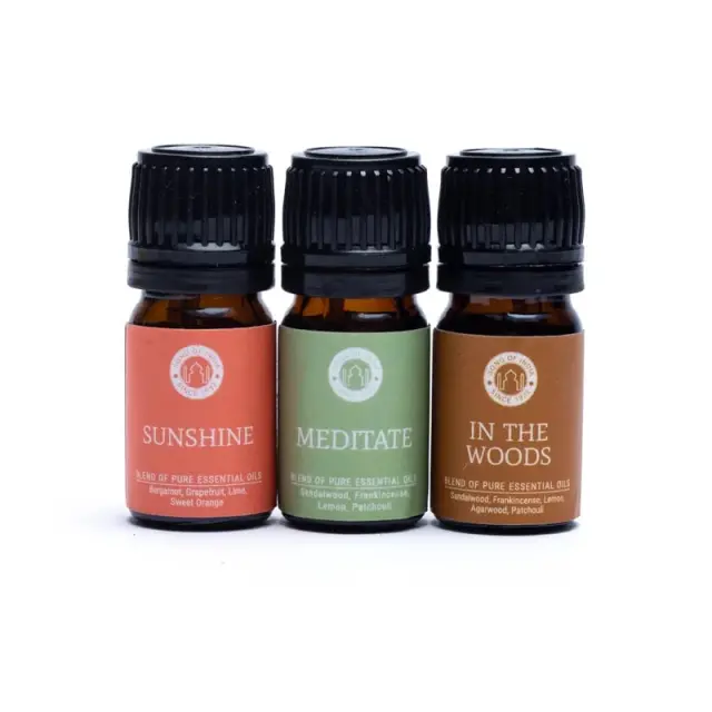 Aromatherapy Gift Set Happiness Blend Essential Oil – Σετ με 3 Αιθέρια Έλαια 5ml 2