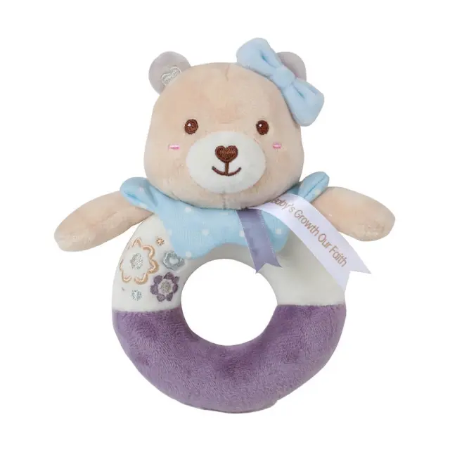 Μαλακή Κουδουνίστρα Bebe Stars Teddy Flower Rattle Ring 60-105