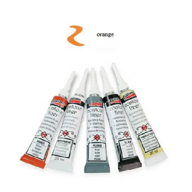 Contour Liner ανάγλυφο περίγραμμα Pentart 20ml - Πορτοκαλί