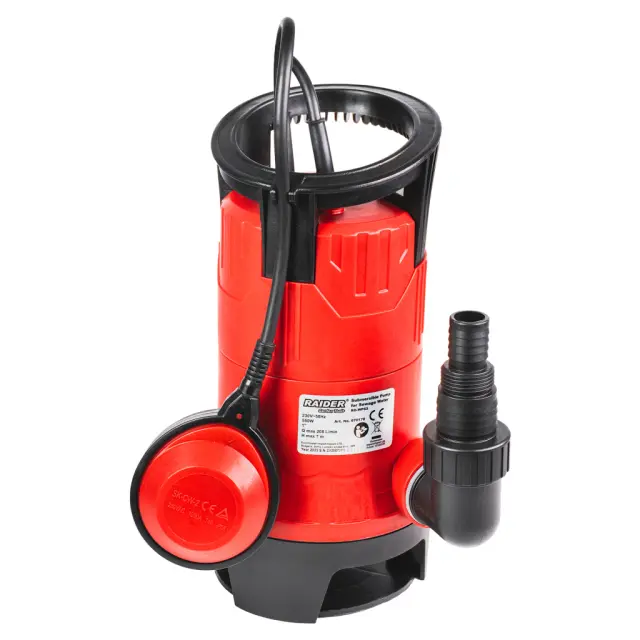 RAIDER Αντλία υποβρύχια ακάθαρτων RD-WP63 550W 1"max 208L/min 7m