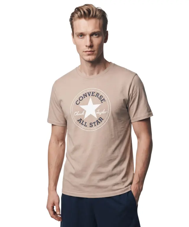 Converse - Ανδρικό T‑shirt Chuck Taylor All Star Patch Relaxed Fit CVM5T459-242 Μπεζ - L 2