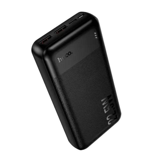Power Bank Hoco J159A Essence 20000mAh 2xUSB-A 22.5W 1xUSB-C PD20W 1xMicroUSB 18W LED με Πιστοποιητικό CCC Μαύρο