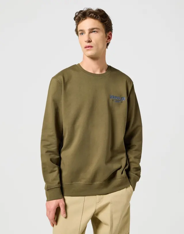 Wrangler Χ Casey Jones Ανδρικό 112357315 Φούτερ Βαμβακερό Regular-Fit – Ivy Green - M
