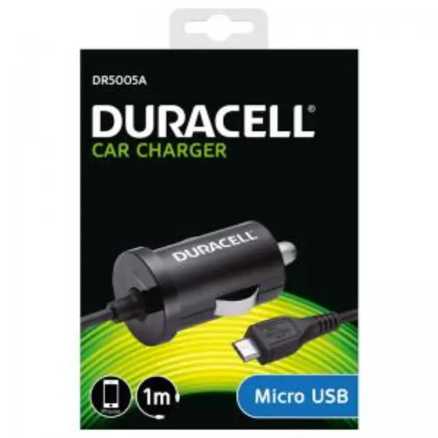 Φορτιστής Αυτοκινήτου Ταχείας Φόρτισης Duracell με Ενσωματωμένο Καλώδιο Micro USB Μαύρο N20712 3