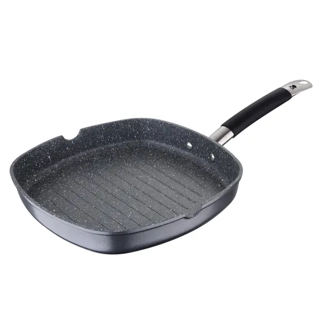 Master Pro Home Grill Σχαροτήγανο Αλουμινίου με Μαρμάρινη Επίστρωση 28x28x4,5cm