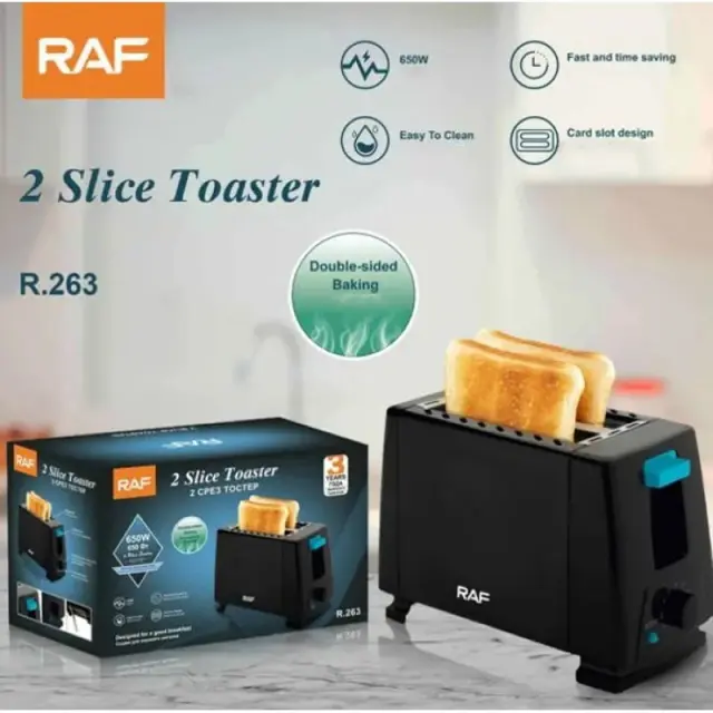 RAF Φρυγανιέρα 2 Θέσεων 650W R.263 - 2 Slice Toaster 99019 2