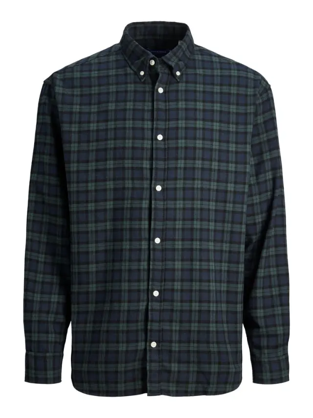 JORCOZY FLANNEL CHECK SHIRT LS CH navy blazer