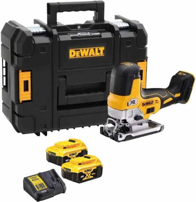 Σέγα DeWalt DCS335P2 Μπαταρίας 18V & 2x5.0Ah με Φορτιστή & Βαλίτσα Μεταφοράς