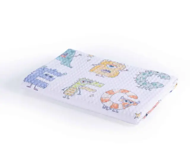 ΒΡΕΦΙΚΗ ΚΟΥΒΕΡΤΑ ΠΙΚΕ AΓΚΑΛΙΑΣ ALPHABET MONSTER 80X110 NEF-NEF HOMEWARE 3