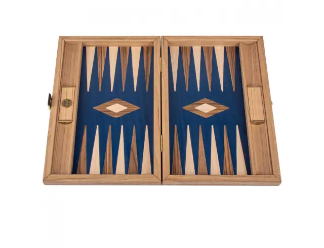 Σετ Χειροποίητο Τάβλι Premium Walnut with Blue Oak Manopoulos από Ξύλο με διαστάσεις 30x20cmBKO3 2